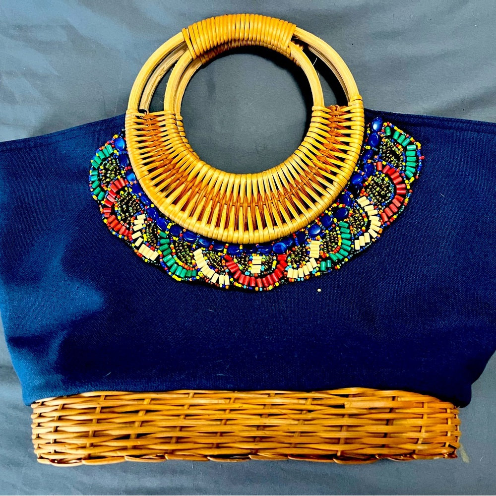 MINT Straw Studios Handbag NEVER USED